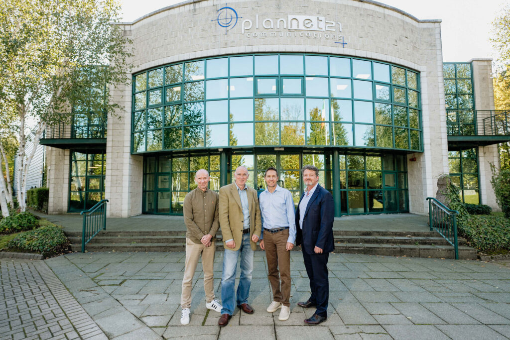 Group CFO Jacob Bryde Christensen, Conscia, CEO Peter Carroll, PlanNet21 Group, Group CEO Erik Bertman, Conscia and CFO Michael Hannon, PlanNet21 Group.
