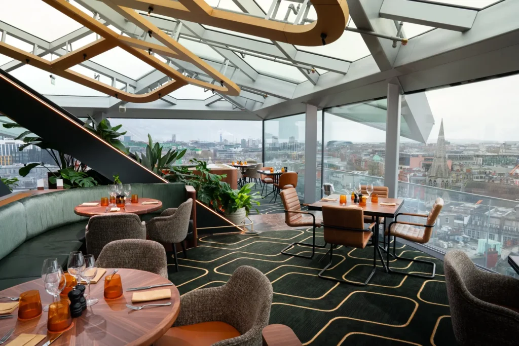 Dion rooftop restaurant, Old Central Bank, Temple Bar