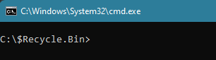 Digital forensik - Command Prompt i $Recycle.Bin-katalogen