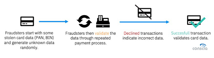 Figure 1 - A high-level concept of the Validation process by fraudsters