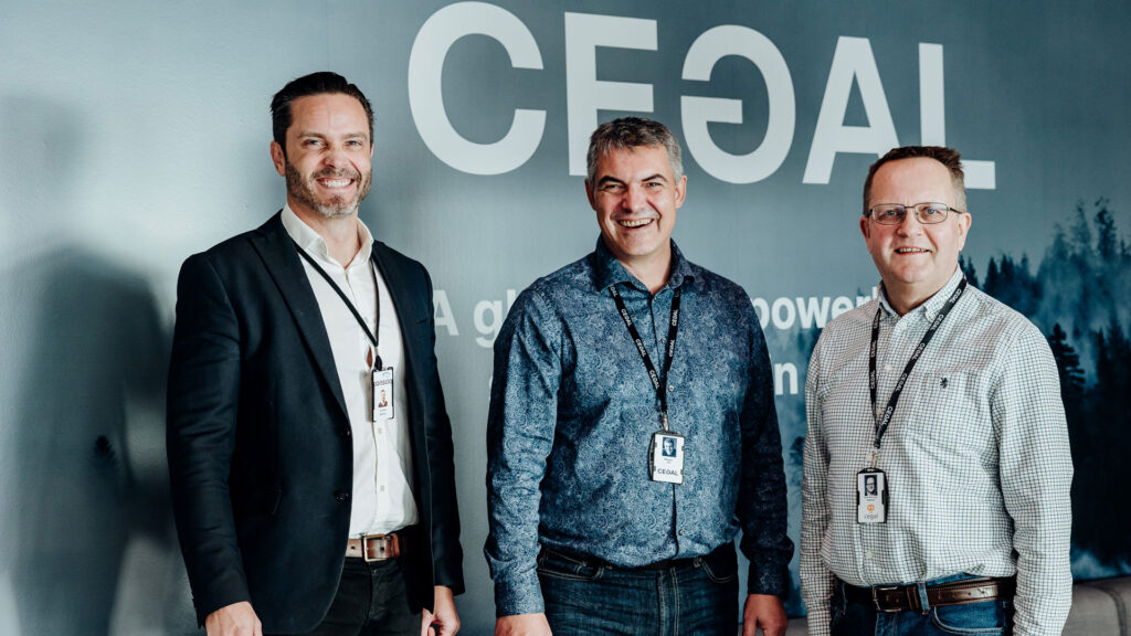 From the left: Christian Bjelland, Regional Manager West, Conscia, Håvard Gil, Manager Infrastructure, Cegal, Karl-Henning Rørstad, Director of Operations.
